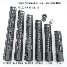 TriRock Novo Estilo 7 '''' '''' ''13.5'' 15 12 10 9 polegada M-lok Ultraleve Handguard Ferroviário Picatinny Mount Sytsem_Black Andoized