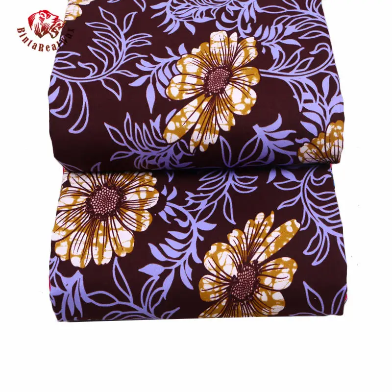 Анкара Африки полиэстер воск принты ткань bintareal воск высокое качество 6 ярдов африканская ткань для вечерние платье FP6100