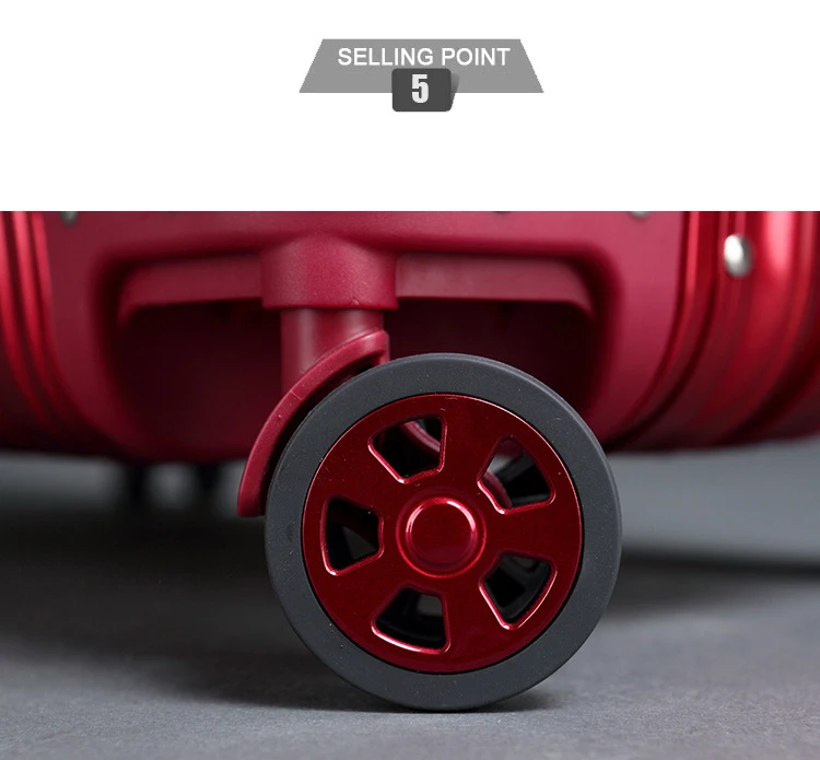 US $124.80 100 AluminumMagnesium Alloy 20242629 Inch Rolling Luggage Business Travel Suitcase Aluminum Spinner Trolley Bag On Wheel