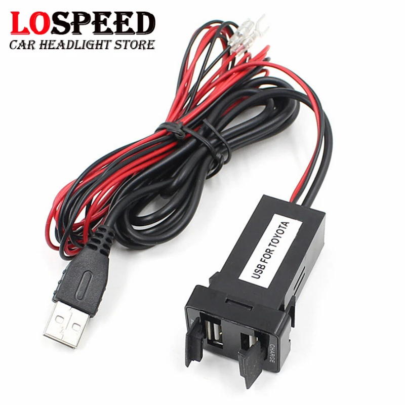 Doub USB Автомобильное Зарядное Устройство Адаптер + Аудио Порт 5 В 2.1A Оригинальное