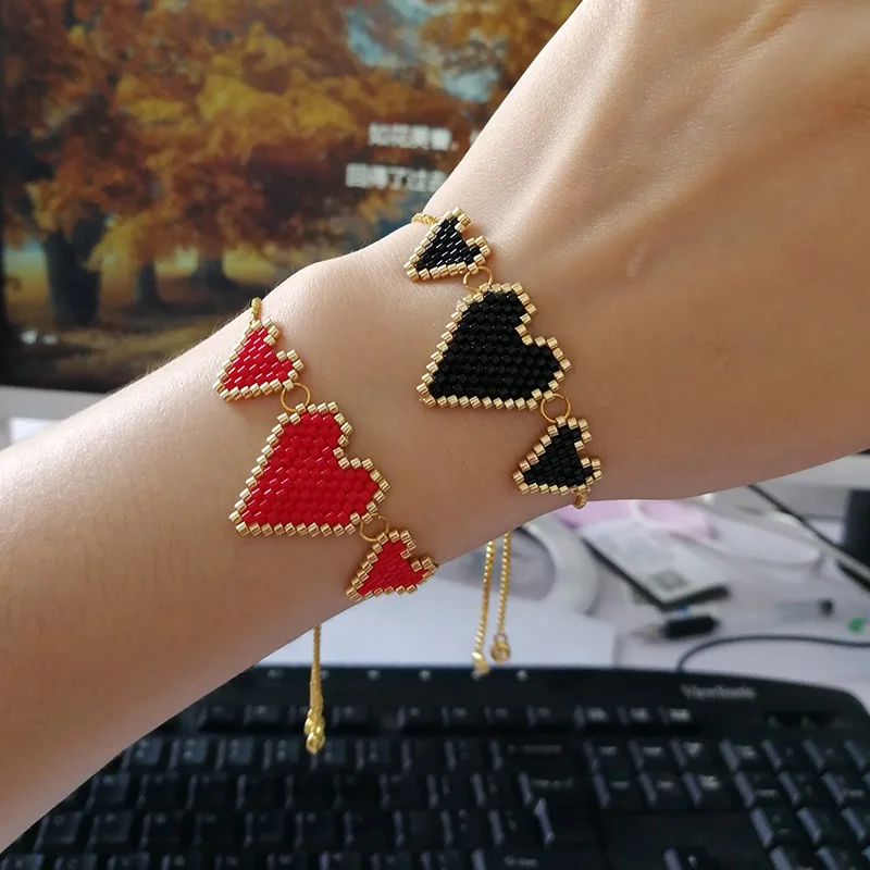 

SHINUSBOHO Bracelet For Women MIYUKI Beads Adjustable Link Chain Bracelet Lovers Pulseras Jewelry for Couple Handmade Gifts Men