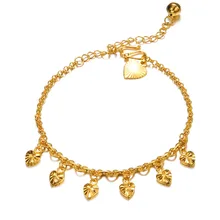 Classical Heart Pendant Woman Anklets Fashion Women Ankle Bracelets Jewelry Adjustable Link Chain KZ724