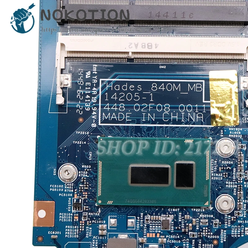 discount  NOKOTION laptop motherboard For Acer V Nitro VN7-571 VN7-571G NBMQJ11006 NB.MQJ11.006 448.02F08.001