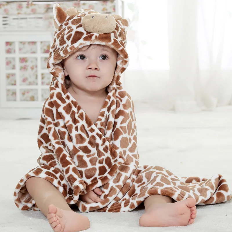 

Baby Cartoon Animal Cosplay Photo props Receiving Blanket Flannel Brown Color Cow Design Newborn Infant Bath Sleeping Robe