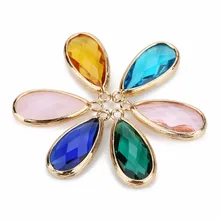 LOULEUR 6 цветов камень рождения натуральный камень подвеска в виде капли воды стекло кристалл для Diy Шарм ожерелье изготовление для женщин ювелирные изделия