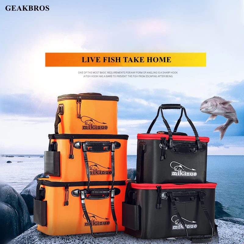 Bolsa de Pesca Balde de Pesca Caixa de Peixe ao Vivo Recipiente de Água Bolsas de Armazenamento Portátil Dobrável Acampamento Caminhadas Pan Basin Enfrentar Eva