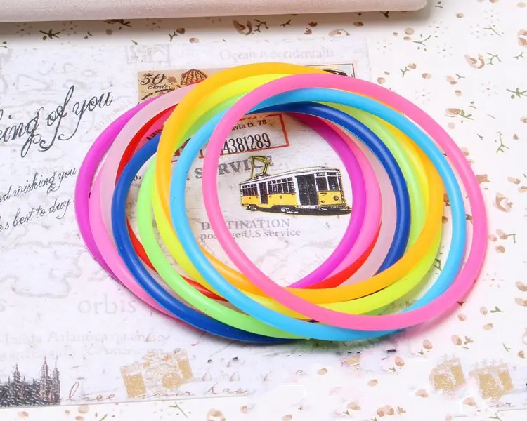 10pcs Women's Fashion Candy Color Rubber Hair Bands Elastic Hair Ties Silicone Hairband Scrunchies Bracelet Girls Accessories vintage hair clips Hair Accessories