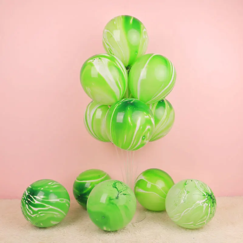 10 шт. 12 дюймов мраморные латексные гелиевые шары украшения на день рождения Детские шары Babyshower тематические принадлежности для украшения свадебной вечеринки - Цвет: green