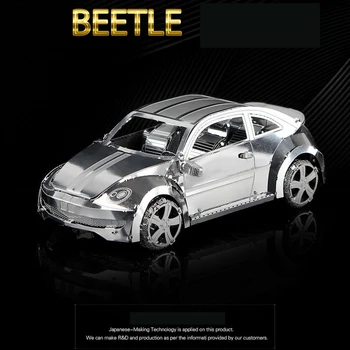 

11x11cm for Beatle Car 3D Metal Assembled Model Simulation Adult Educational Toy Model Collection Souvenir Decorations