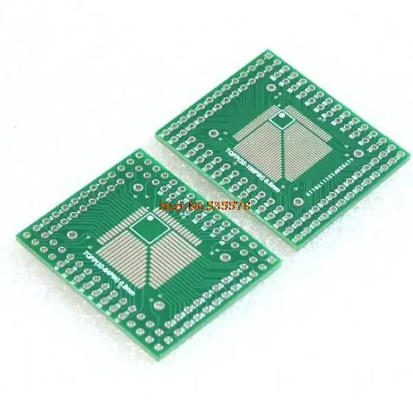 

5Pcs QFP TQFP LQFP FQFP 32 44 64 80 100 LQF SMD Turn to DIP Adapter PCB Board Converter Plate 0.5/0.8 mm