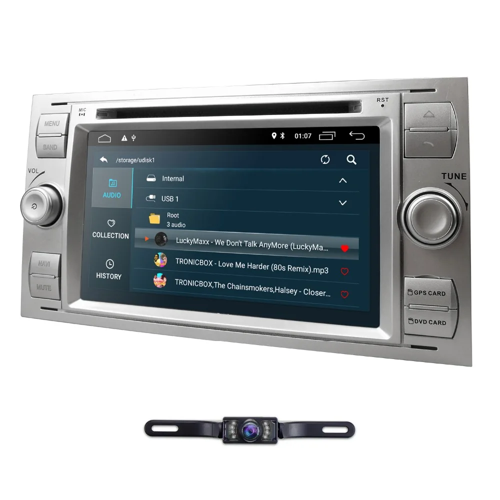 Best AutoRadio 2 din Android 8.1 Car DVD Player Audio For Ford Focus 2 Fiesta S C Max Kuga mondeo 3 4 transitfusion Connect Navi SWC 3