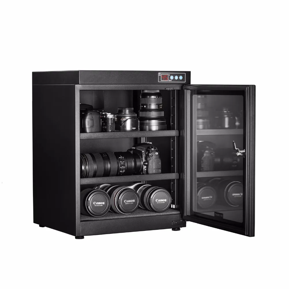 

High Quality Dry Cabinet Auto-matic Electronic moisture-proof box For DSLR Camera LENS 70 Litre