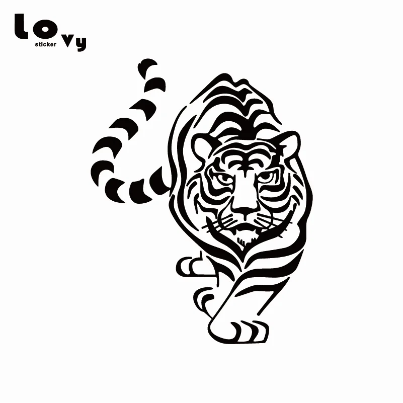 Tiger Cinyl забавная наклейка для автомобилей мультяшная автомобиля с животными