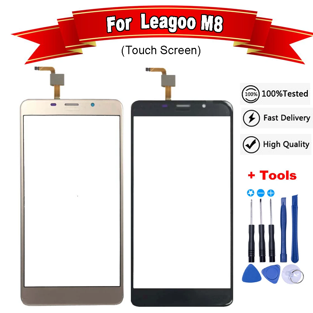 

For LEAGOO M8 Touch Screen Digitizer Panel For LEAGOO M8 Pro Touchpad Panel glass+Free tools