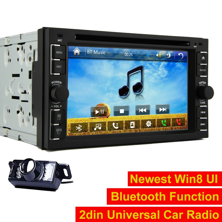 USB аудио 6 2 дюймов Камера Автомобильный GPS DVD авто в двухслойные MP5 FM AM Sub радио