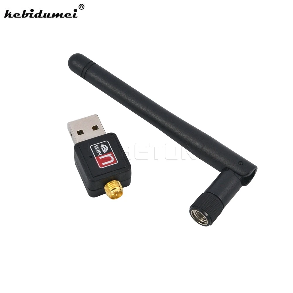 Беспроводная сетевая карта kebidumei 150 Мбит/с USB Wi-Fi адаптер LAN + антенна компьютерные