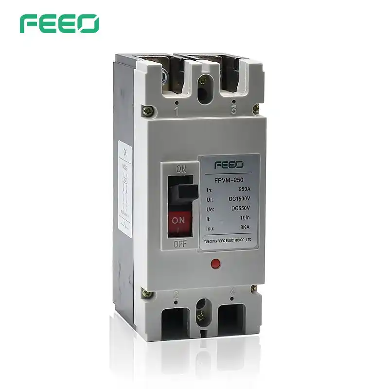 DC Circuit Breaker Mccb 2P 3 4 Poles 48V 72V 96V 200V 250V 750V 1000V