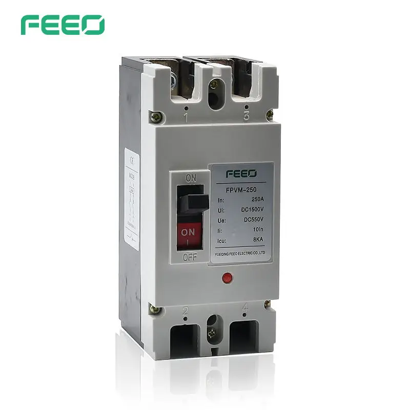 FEEO FPVM Moulded Case Circuit Breaker Switch 2P 550V 160A 200A 250A DC MCCB