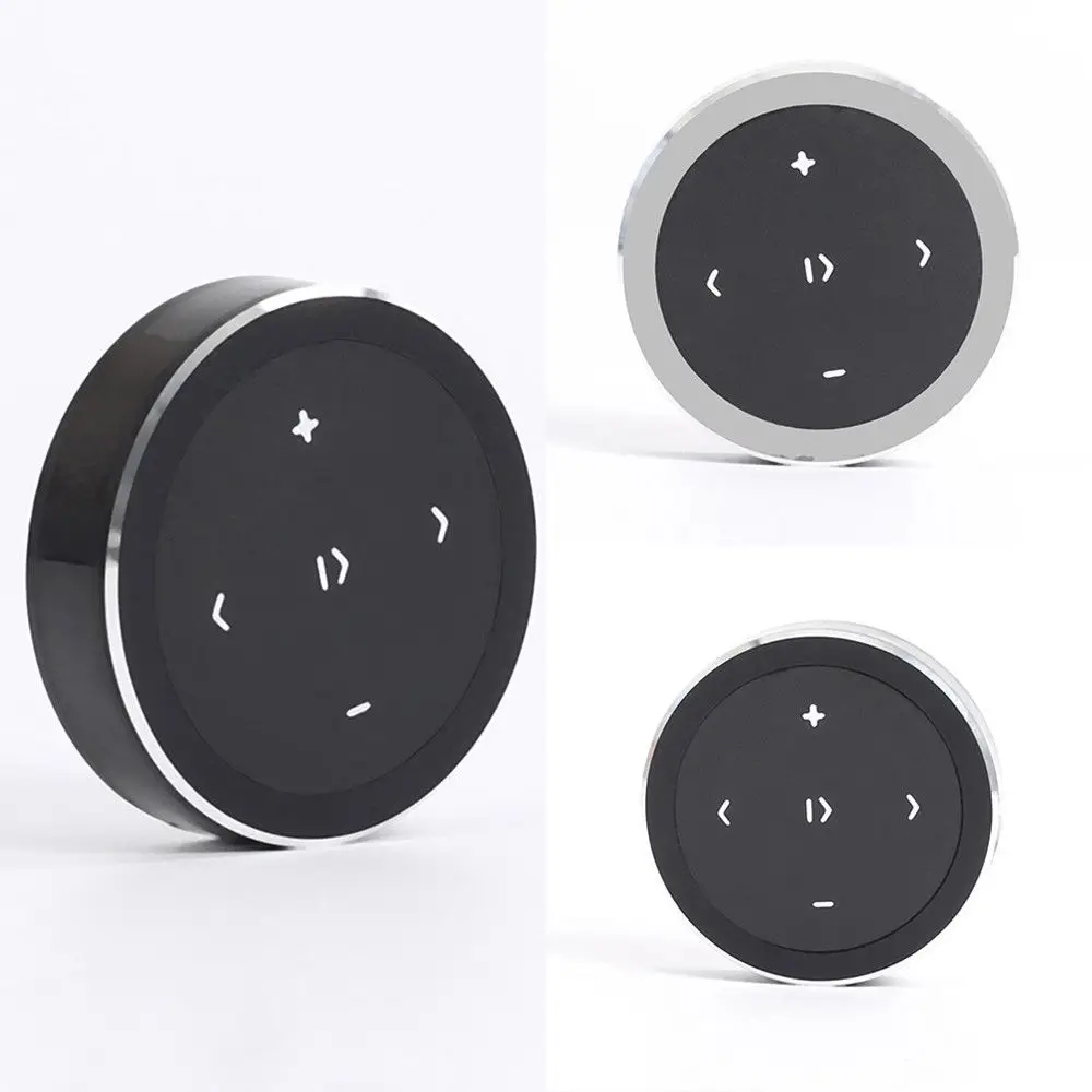 

Vehicle Steering Wheel Mobile Telephone Wireless Bluetooth Car Kit Adapter 3.0 Media Button Wheel Mobile Round Remote Controller