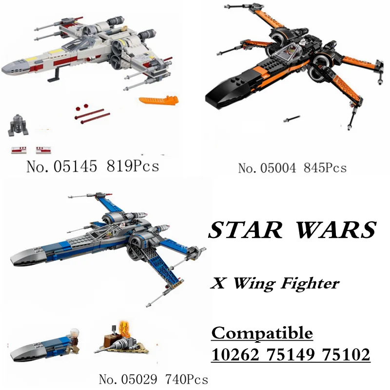 

Self-Locking Brick Star Wars X Wing Fighter Set Star War Model Building Blocks Compatible Starwars Education Toys Birthday Gifts