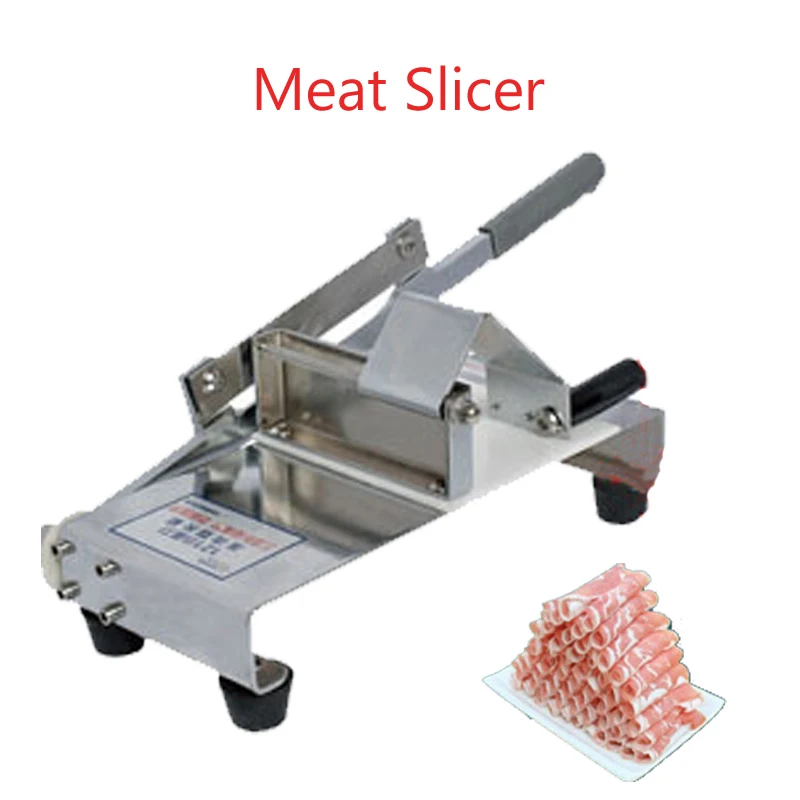 Manual Meat Cutting Machine Handheld Mutton Roll Slicer Stainless Steel