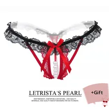 Женское сексуальное нижнее белье бикини с кружевной жемчужной цепочкой два цвета флирт пары сексуальные трусики с цепочкой для женщин ювелирные изделия для тела