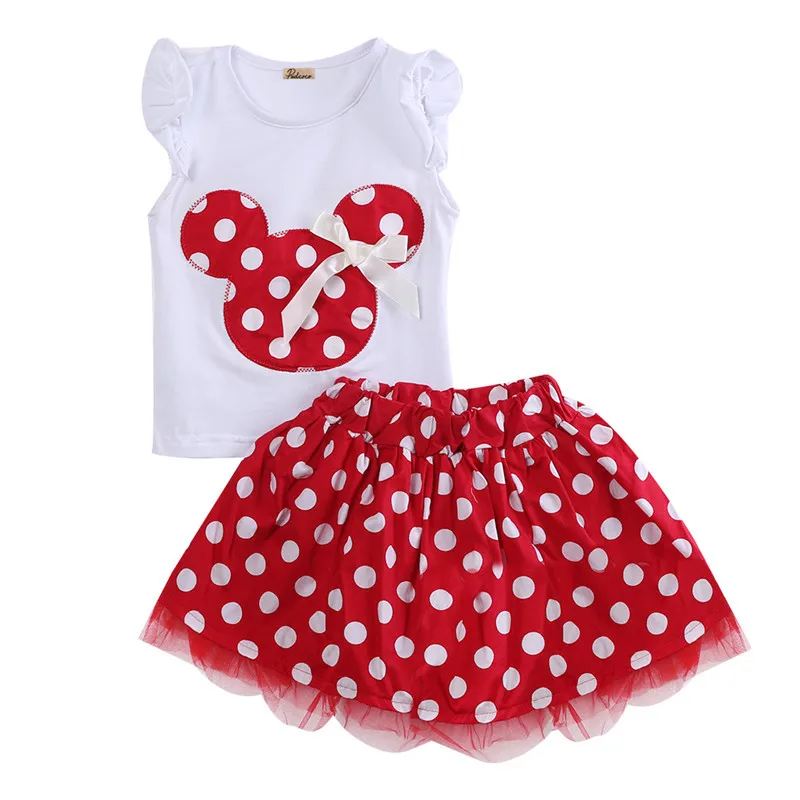 2016 Baby Clothing sets Baby 2pcs Sets Cute Kids Baby Girl Minni Mous
