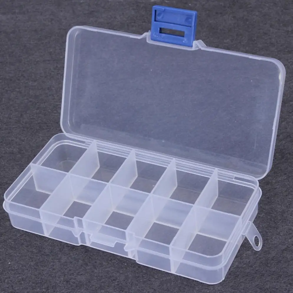 

10 Compartment Small Organiser Storage Plastic Box Craft Nail Fuse Beads