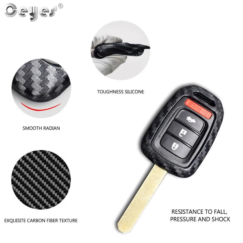 Carbon fiber key cover for HONDA  (2)