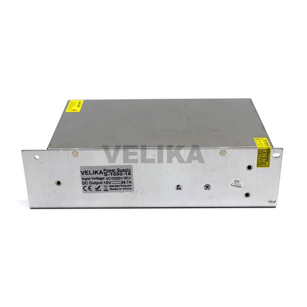 Новая модель DC Питание 15 V 66.7A 1000 W AC-DC преобразователь 220 v 110 V светодиодный драйвер DC15V переключение Питание Для CNC CCTV лампа
