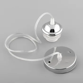 

Chrome Ceiling Rose Pendant E27 Screw Office Lamp Holder Durable Socket