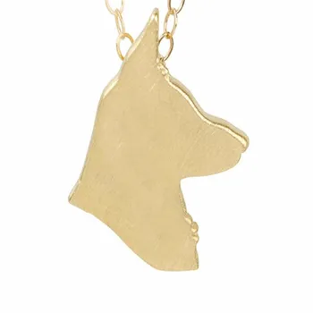 

2017fashion cute German Shepherd Dog Pendant Necklace Dog Lover Memorial Pet Necklaces for Women girls beautiful Christmas Gift
