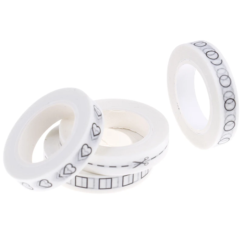 

10M White Grid Washi Tape Japanese Paper DIY Planner Masking Tape Adhesive Tapes Stickers Decorative Stationery Tapes