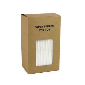 

Special Discount ! Free Shipping 2500pcs Solid White Drinking Paper Straws birthday party decorations kids