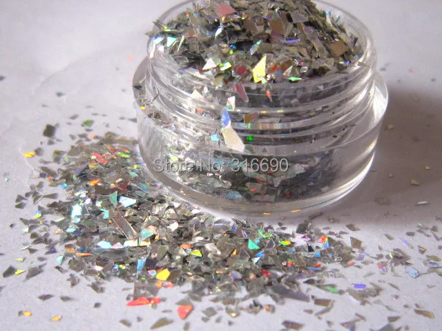 Solvent Resistant Glitter Silver Random Cut Confetti Flake Solvent Resistant Glitter Silver Random Cut Confetti Flake For Nail Polish Art Crafts