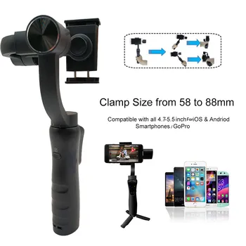 

3-Axis Exquisite craftsmanship Smartphone Gimbal Stabilizer360 Rotation Stabilizer Mobile Handheld Stable and Smooth Moves