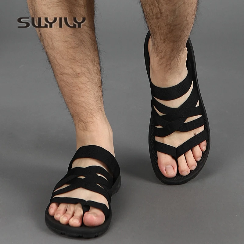 

SWYIVY Women's Sandals Flip Flops Vietnan Shoes Unisex 35-44 Plus Size 2018 Summer Casual Beach Shoes Sanadals Comfortable