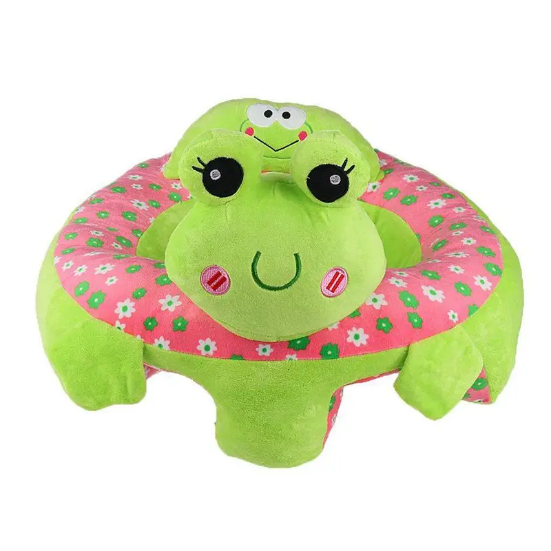 

Baby Sitting Chair Baby Seat Learn To Sit Cute Animal Plush Toy- Green frog