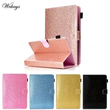 Wekays Glitter PAD Covers 7 Inch Tablet Protective Case Universal PU Leather Stand Cover Cases For Samsung Amazon Cover Fundas