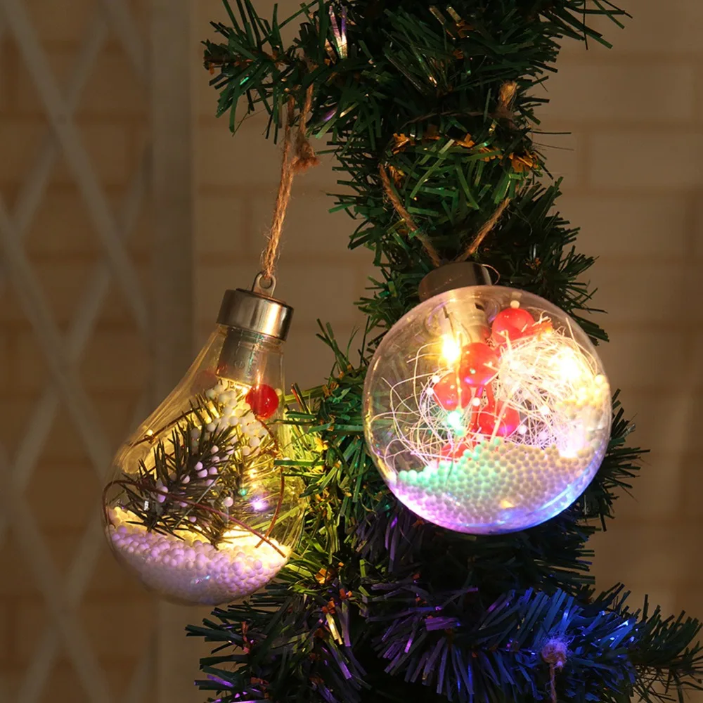 LED Copper Wire Bulb Hanging Light Christmas Tree Decorated Hemp Rope hanging Bedroom Garden Light