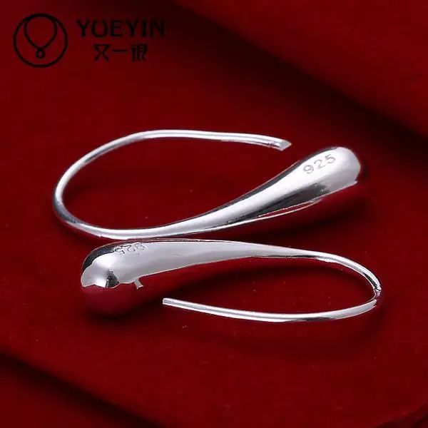 Fashion Silver plated Earrings Water Drop/Teardrop/Raindrop Drop Earrings Dangle Earrings for Women Wholesale Jewelry Gift E004 - Image 2