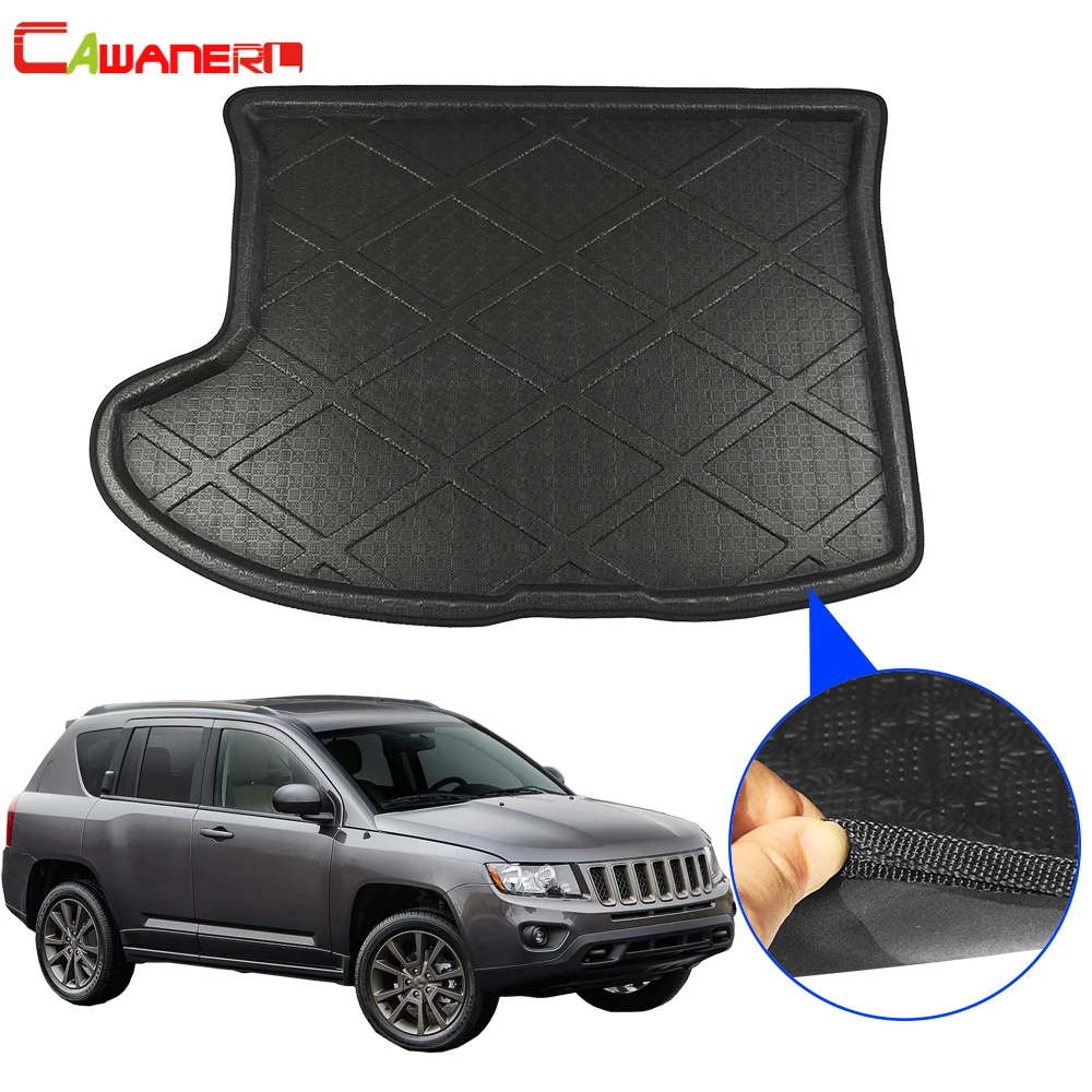 Cawanerl For Jeep Compass Car Cargo Liner Boot Floor Trunk Mat