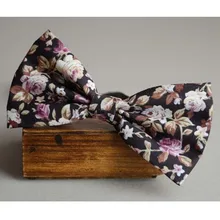 Темно-коричневого цвета, в винтажном стиле, с цветочным принтом бизнес-бабочка галстук-бабочка для жениха галстук-бабочка на свадьбу стильный галстук