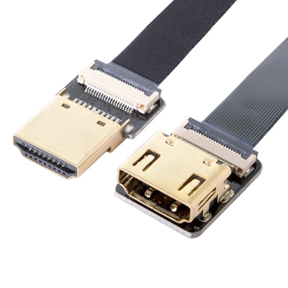 

FPV HDMI A Male to Female FPC Flat HDMI Cable for HDTV Multicopter Aerial Photography