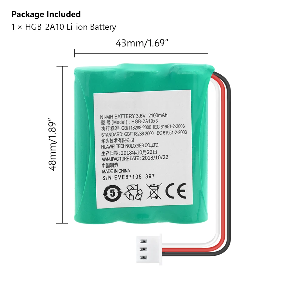 HGB-2A10x3 батарея HGB-15AAx3 батареи для HUAWEI 5623 фиксированный беспроводной телефон ETS3125i E5172 ETS5623 2222+ 515H E5172s-515 батарея