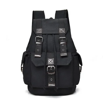 

Large Canvas Vintage Backpack Men School Laptop Backpack Women Travel Shoulder Bag Back Pack For Teenager Couple Retro Rucksack