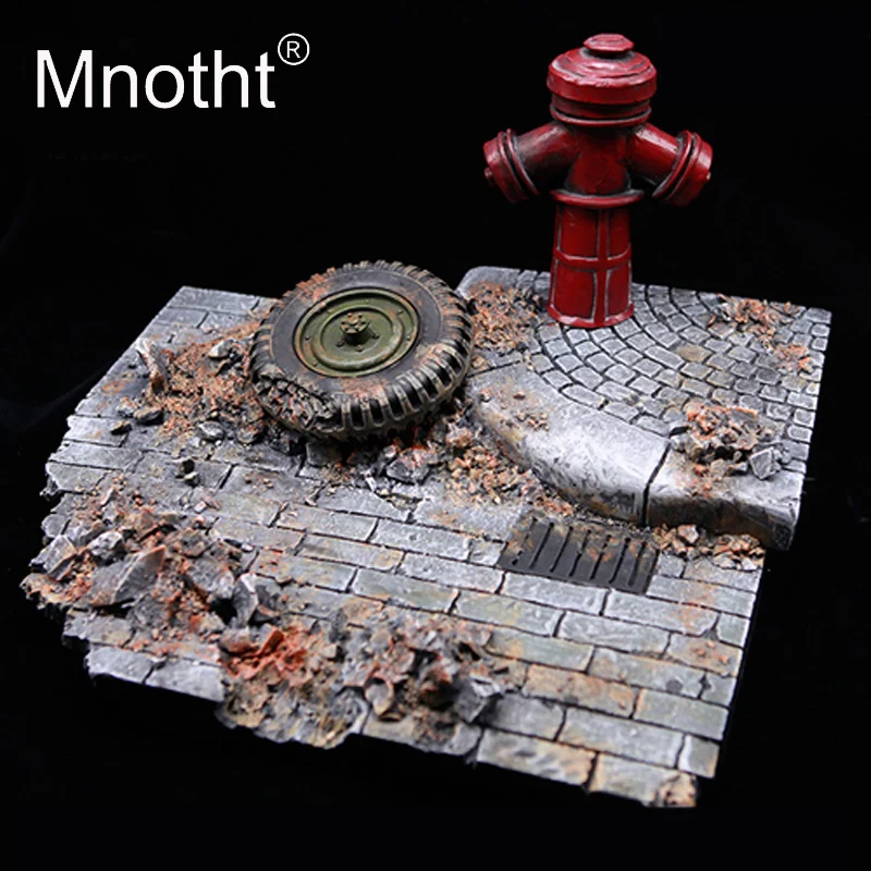 Mnotht GC1604 WWII Street Ruins for 12inch Action Figure Toys Collection Simulati Sence Accessories 1/6 Scale Soldier Parts M3n 2pcs 1 6 scale dragon dml toys wwii gray soldier forward hat cap model toy dolls military fit 12 inch action figure accessories