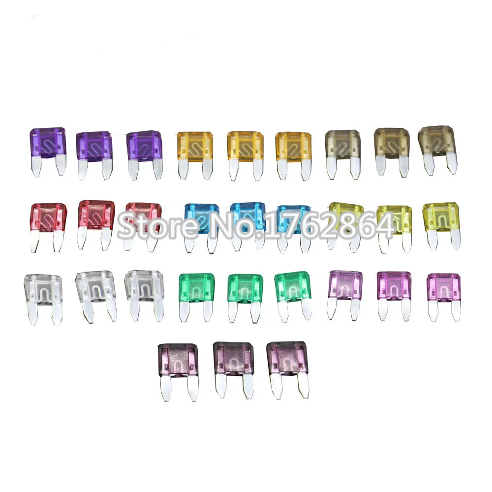 30PCS 340A Small Size Auto fuse, 3pcs for each specification