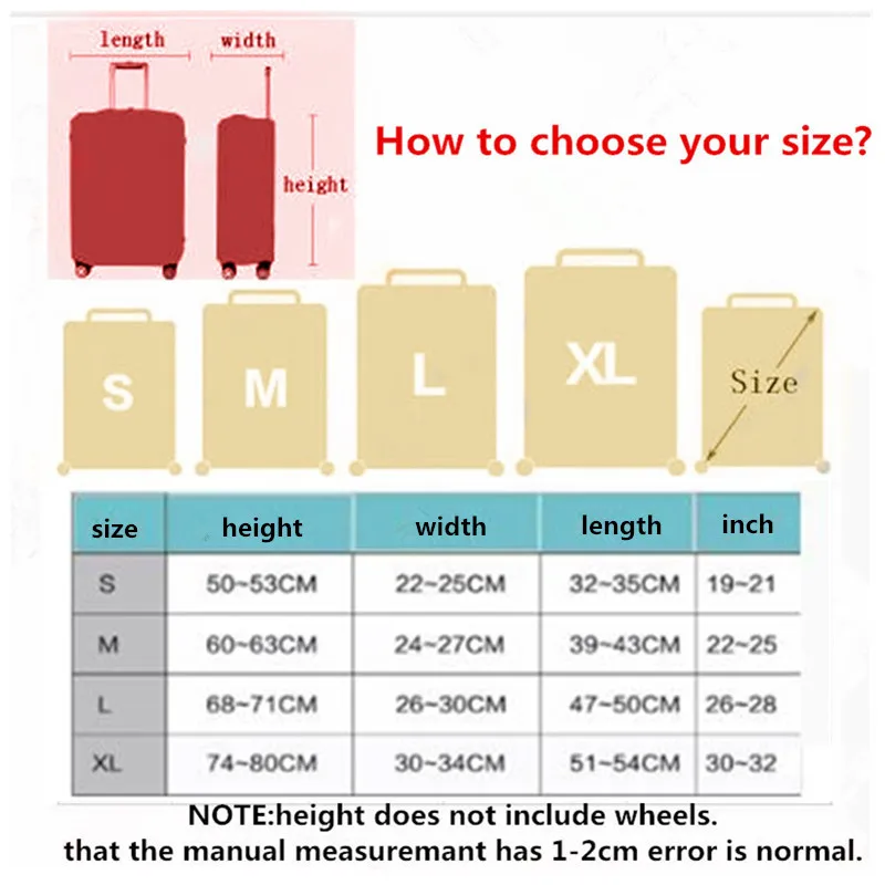 Fashion Luggage Protection Cover Child Cartoon Trolley Case Dustproof Elastic Cover For 19-32inch Suitcase Travel Accessories Fashion Luggage Protection Cover Child Cartoon Trolley Case Dustproof Elastic Cover For 19-32inch Suitcase Travel Accessories