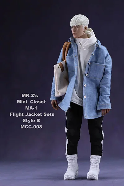 Модный комплект одежды, 1/6 г., MR. Z's Mini Closet MA-1, комплект летной куртки с холщовой сумкой-ведерком, 3 вида стилей для фигуры 12 дюймов - Цвет: MCC008